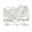 zion national park tattoo design idea