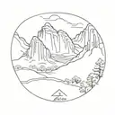 zion national park tattoo design idea