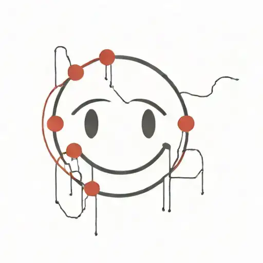melting smiley face with red X's for eyes tattoo design idea