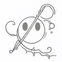 smiley face melting on right side with X's for eyes tattoo design idea