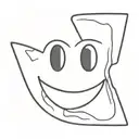 smiley face melting on right side with X's for eyes tattoo design idea