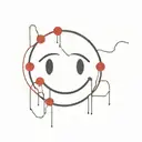 melting smiley face with red X's for eyes tattoo design idea