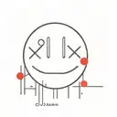 melting smiley face with red X's for eyes tattoo design idea