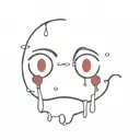 melting smiley face with red X's for eyes tattoo design idea