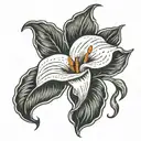 calla lily  tattoo design idea