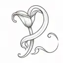 Capricorn symbol with calla lily tattoo design idea