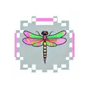 Dragonfly checkered flags and pink and teal cancer ribbons on  tattoo design idea