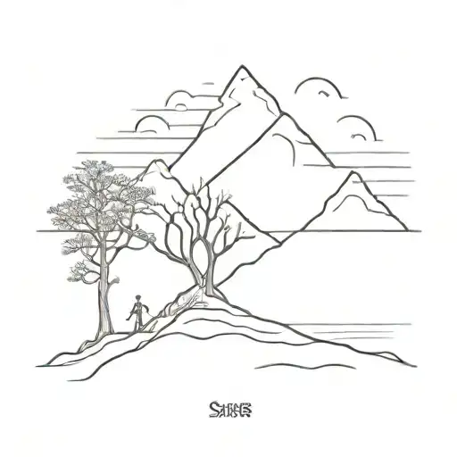 strength of a mountain, The majesty of a tree, The warmth of a summer sun, The calm of a quiet sea, tattoo design idea