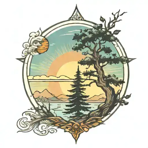 strength of a mountain, The majesty of a tree, The warmth of a summer sun, The calm of a quiet sea, tattoo design idea