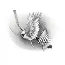 swallow with thistle tattoo design idea