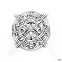 A Celtic knotwork design incorporating elements of Valhalla tattoo design idea