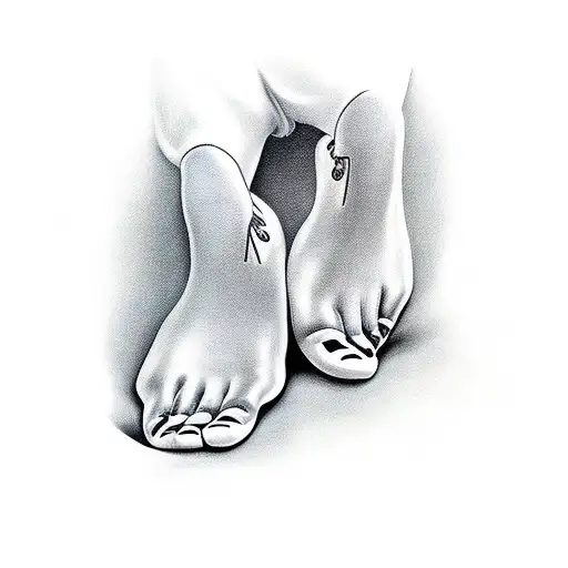 sexy lady feet  tattoo design idea