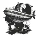 Submarine tattoo design idea
