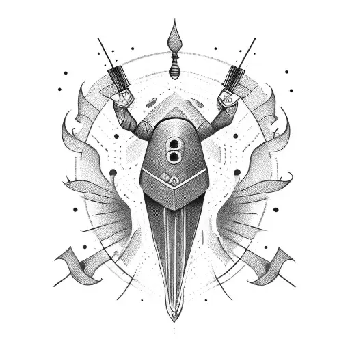 drum skate tattoo design idea