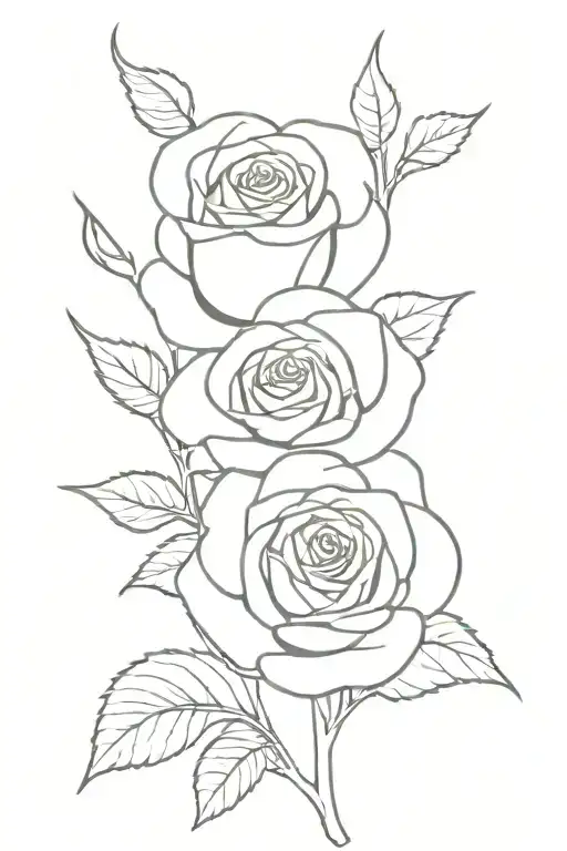 withered rose tattoo design idea