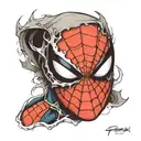 spiderman venom half face tattoo design idea