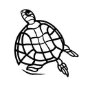 a box turtle with angle wings  tattoo design idea