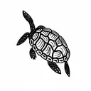 a box turtle with angle wings  tattoo design idea