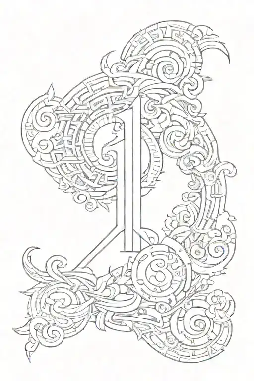 roman numbers 1975  tattoo design idea