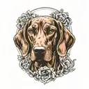 redbone coonhound tattoo design idea