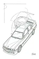 Bmw e34 tattoo design idea