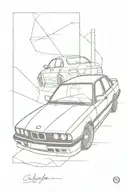 Bmw e34 tattoo design idea