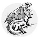 cute baby dragon tattoo design idea