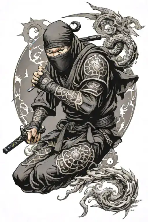 ninja Izumo Taisha tattoo design idea
