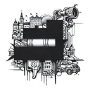 graffiti, spray can lights and buildings   tattoo design idea