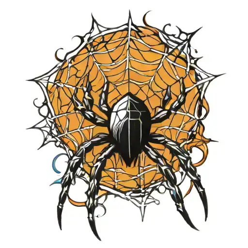 spider web design tattoo design idea