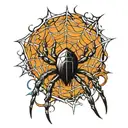 spider web design tattoo design idea