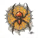 spider web design tattoo design idea