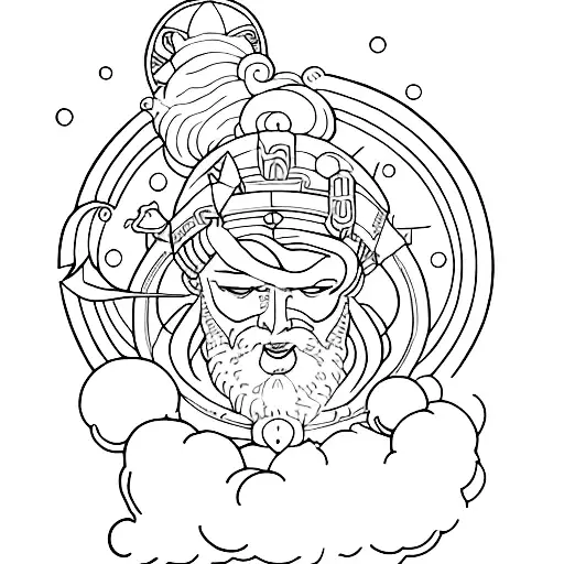 neptune tattoo design idea