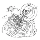 neptune tattoo design idea