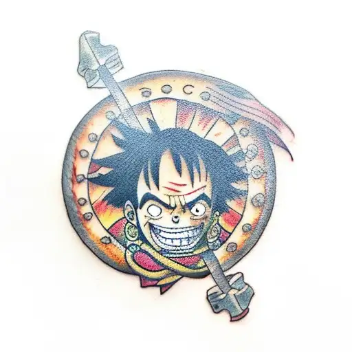 Gear 5 Luffy  tattoo design idea