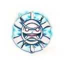 A candlestick chart forming the silhouette of Luffy's iconic straw hat tattoo design idea