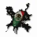 mexican flag american flag   intertwined within tattoo design idea