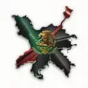 mexican flag american flag   intertwined within tattoo design idea