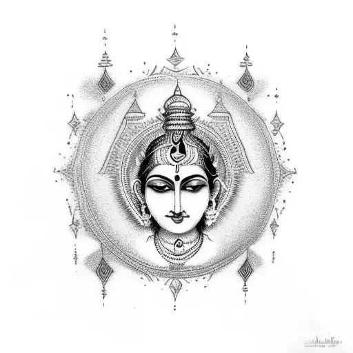 krishna tattoo design idea