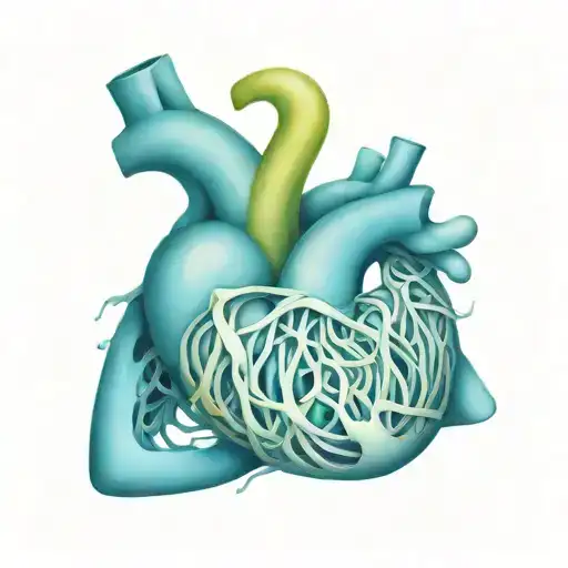 3 d optical illusion heart made from intertwining alex tattoo design idea