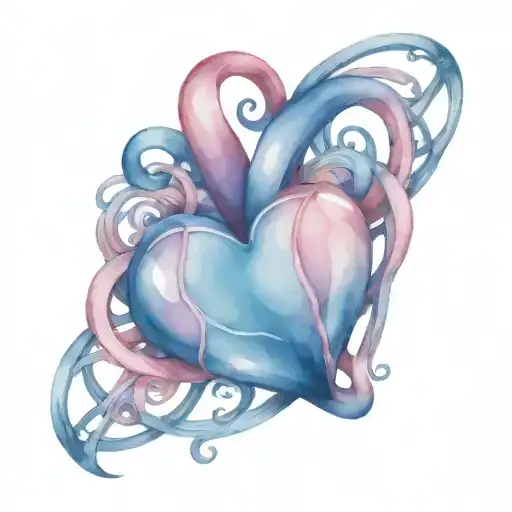 3 d optical illusion love heart shape made from intertwining alex tattoo design idea