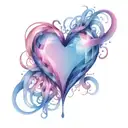 3 d optical illusion love heart shape made from intertwining alex tattoo design idea