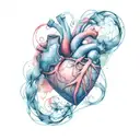 3 d optical illusion love heart shape made from intertwining alex tattoo design idea