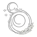 eclipse lunar tattoo design idea