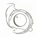 eclipse lunar tattoo design idea