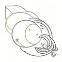 eclipse lunar tattoo design idea