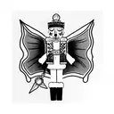 Nutcracker Lisa Frank tattoo design idea