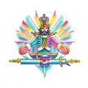 Nutcracker Lisa Frank tattoo design idea