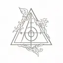 harry potter book star art style tattoo design idea