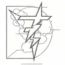 A stylized lightning bolt forming the shape of a medical cross tattoo design idea